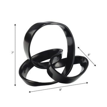 Chamberlain 7" Aluminum Abstract Knot Decorative Sculpture